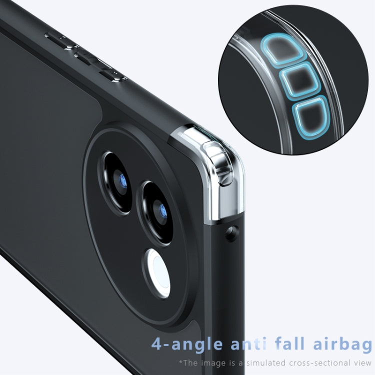 For vivo V30e Armor Precise Hole PC Hybrid TPU Phone Case - Transparent