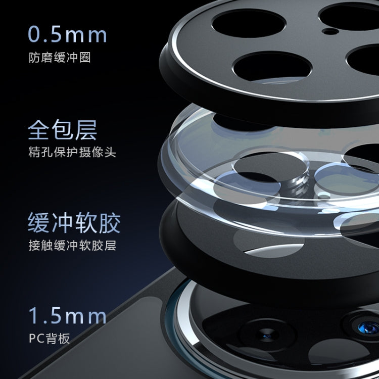 For vivo X100 Pro Armor Precise Hole PC Hybrid TPU Phone Case - Transparent