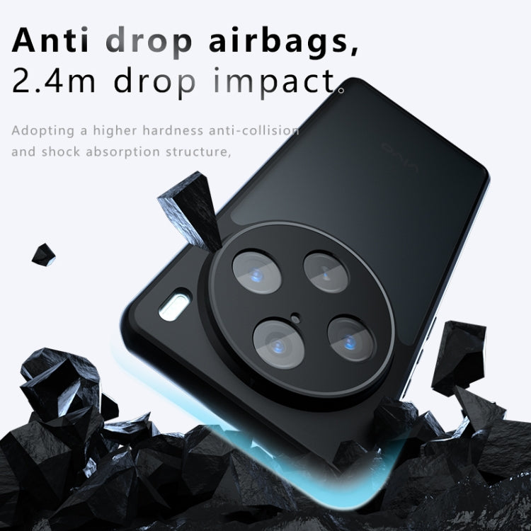 For vivo X100 Pro Armor Precise Hole PC Hybrid TPU Phone Case - Transparent