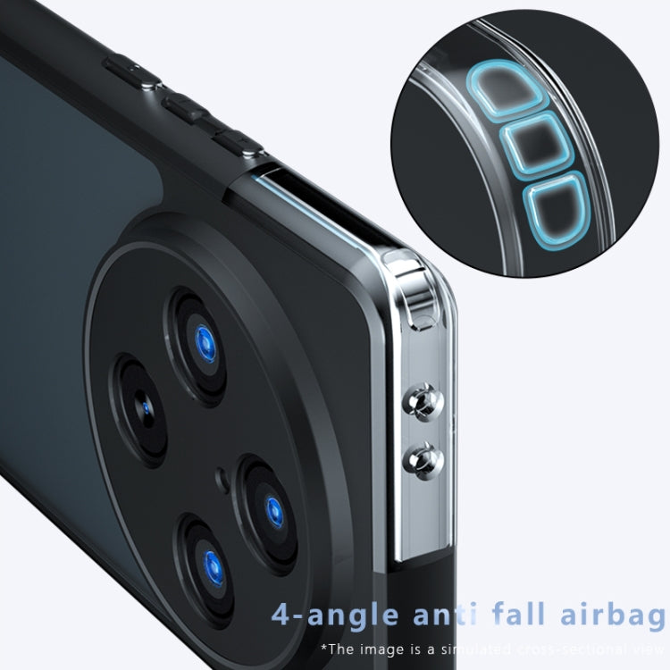 For vivo X100 Pro Armor Precise Hole PC Hybrid TPU Phone Case - Transparent