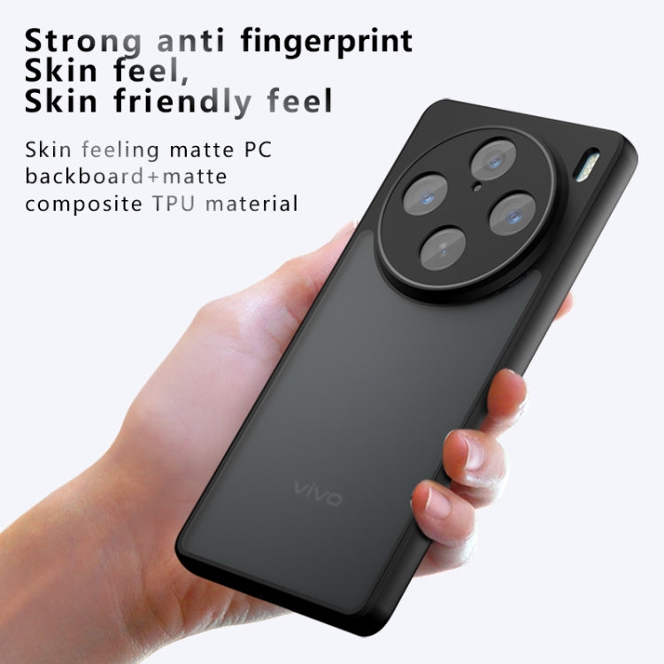 For vivo X100 Pro Armor Precise Hole PC Hybrid TPU Phone Case - Transparent