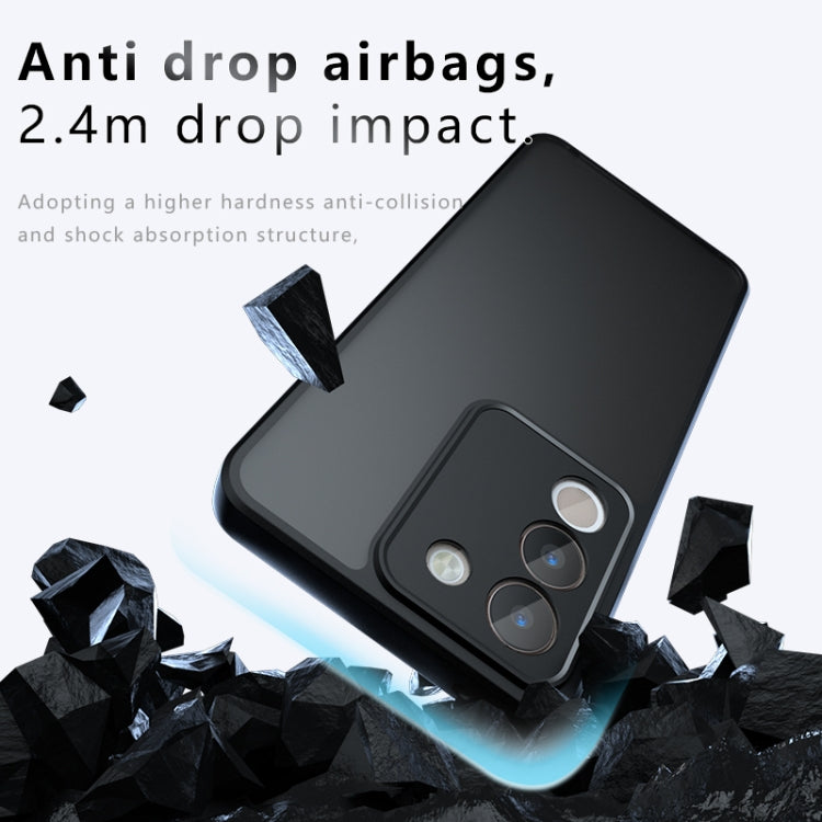 For vivo V29e 5G Armor Precise Hole PC Hybrid TPU Phone Case - Transparent