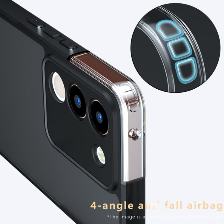 For vivo V29e 5G Armor Precise Hole PC Hybrid TPU Phone Case - Transparent