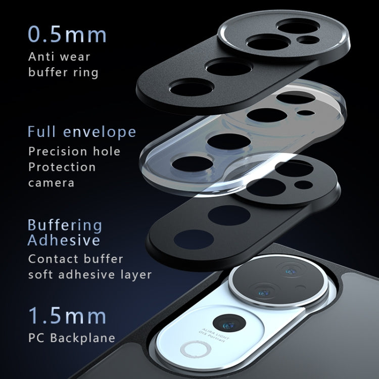 For vivo S19 Pro Armor Precise Hole PC Hybrid TPU Phone Case - Transparent