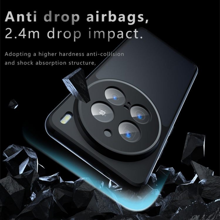 For vivo X200 Pro Armor Precise Hole PC Hybrid TPU Phone Case - Transparent