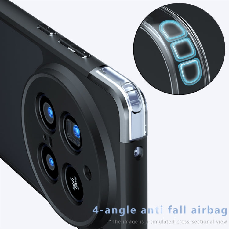 For vivo X200 Pro Armor Precise Hole PC Hybrid TPU Phone Case - Transparent