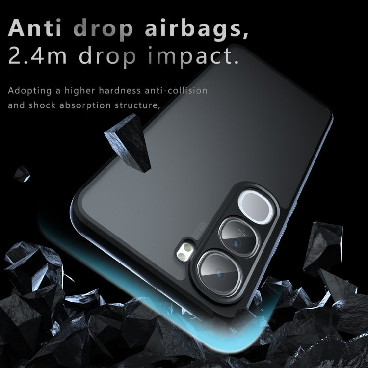 For vivo Y300 / V40 Lite IDN Armor Precise Hole PC Hybrid TPU Phone Case - Transparent