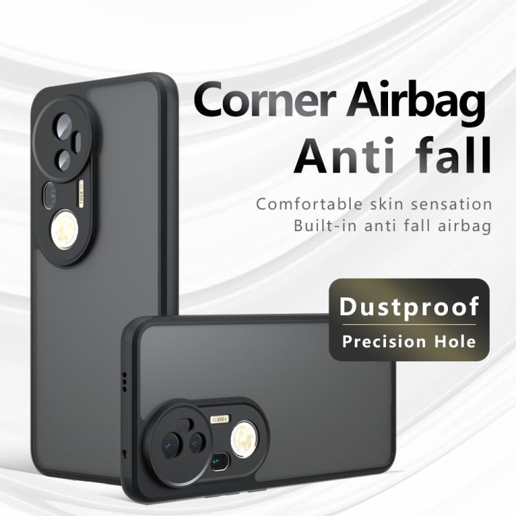For vivo S20 Pro Armor Precise Hole PC Hybrid TPU Phone Case - Transparent