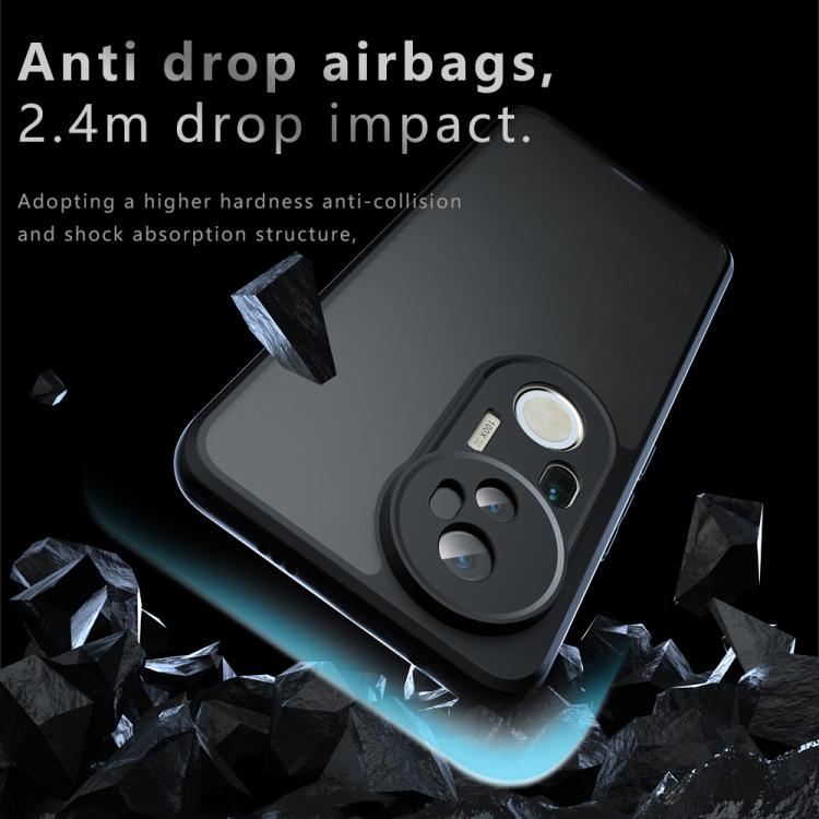 For vivo S20 Pro Armor Precise Hole PC Hybrid TPU Phone Case - Transparent