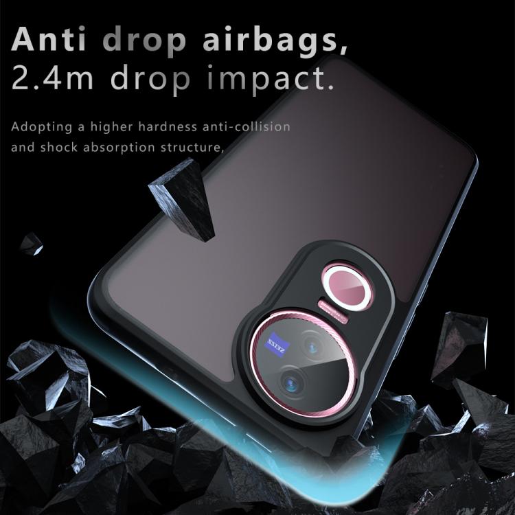For vivo V50 Armor Precise Hole PC Hybrid TPU Phone Case - Transparent