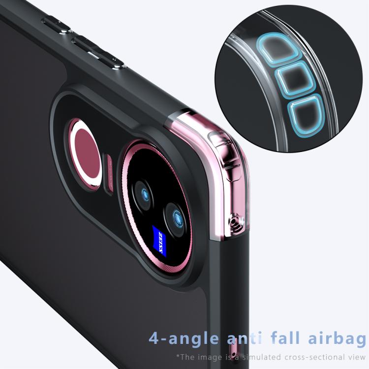 For vivo V50 Armor Precise Hole PC Hybrid TPU Phone Case - Transparent