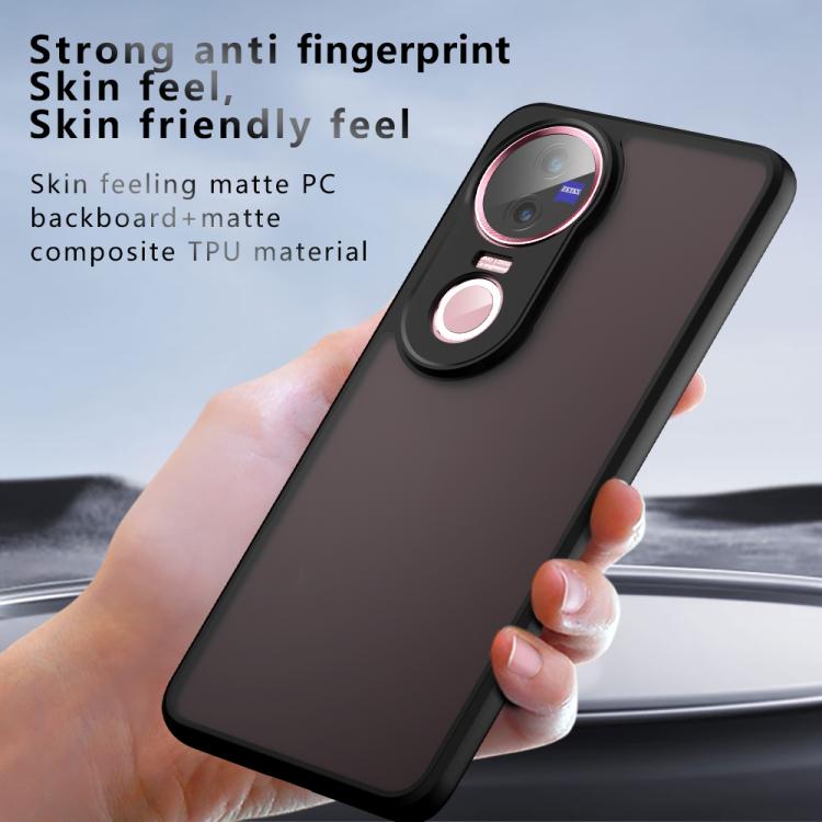 For vivo V50 Armor Precise Hole PC Hybrid TPU Phone Case - Transparent