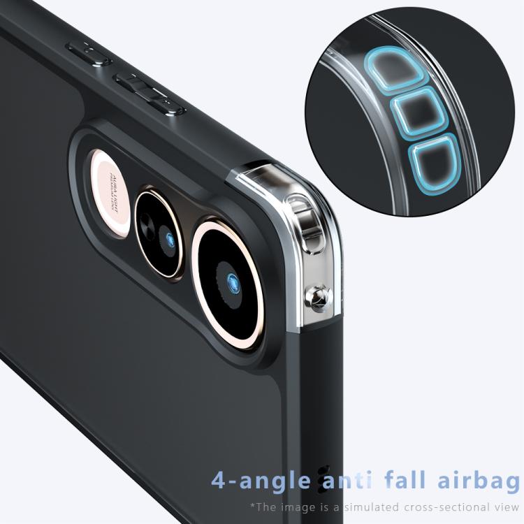 For vivo V50 Lite 5G / 4G Armor Precise Hole PC Hybrid TPU Phone Case - Transparent
