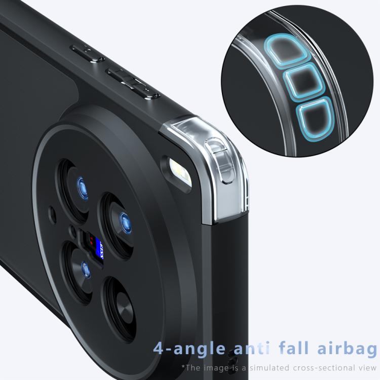 For vivo X200 Ultra Armor Precise Hole PC Hybrid TPU Phone Case - Transparent