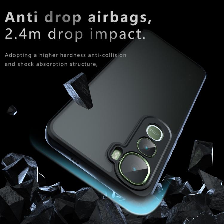 For vivo Y400 4G Armor Precise Hole PC Hybrid TPU Phone Case - Transparent