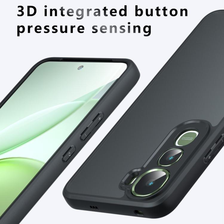 For vivo Y400 4G Armor Precise Hole PC Hybrid TPU Phone Case - Transparent
