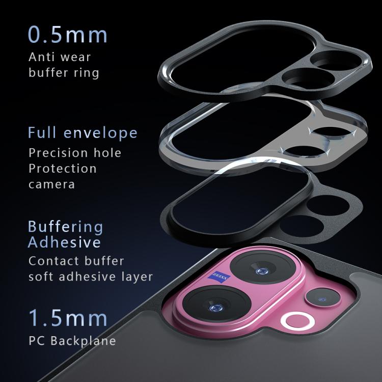 For vivo V60 5G Armor Precise Hole PC Hybrid TPU Phone Case - Transparent
