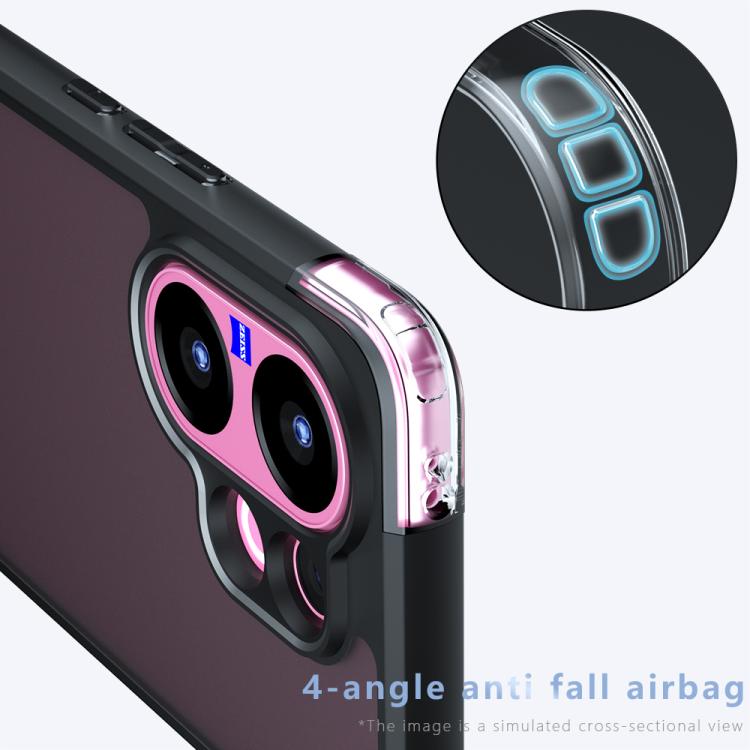 For vivo V60 5G Armor Precise Hole PC Hybrid TPU Phone Case - Transparent