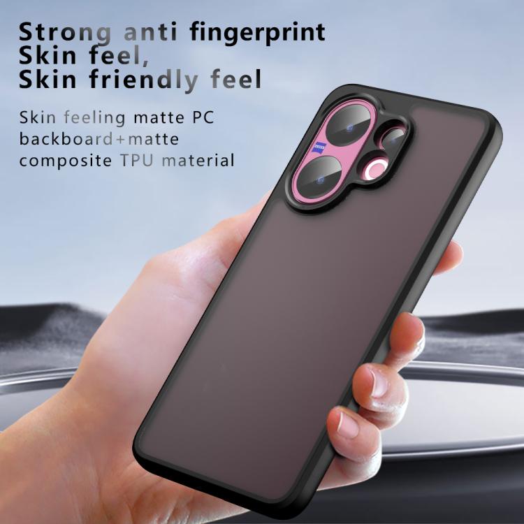 For vivo V60 5G Armor Precise Hole PC Hybrid TPU Phone Case - Transparent