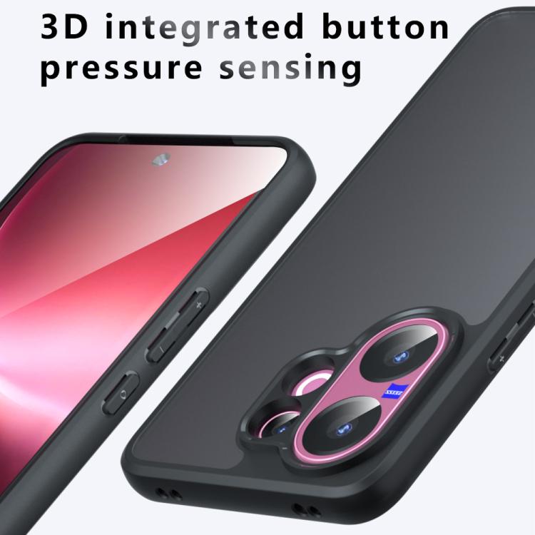 For vivo V60 5G Armor Precise Hole PC Hybrid TPU Phone Case - Transparent
