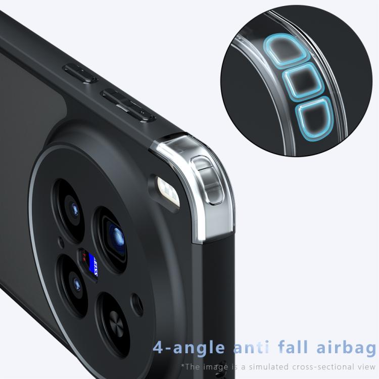 For vivo X300 Pro Armor Precise Hole PC Hybrid TPU Phone Case - Transparent