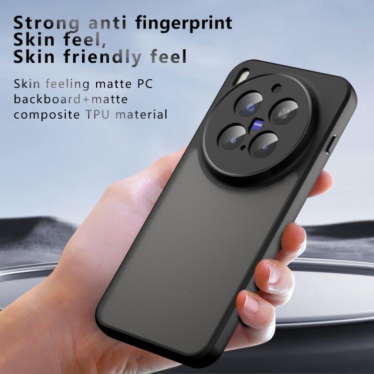 For vivo X300 Pro Armor Precise Hole PC Hybrid TPU Phone Case - Transparent