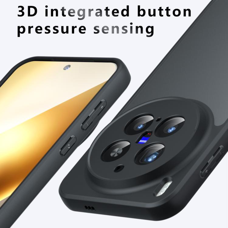 For vivo X300 Pro Armor Precise Hole PC Hybrid TPU Phone Case - Transparent
