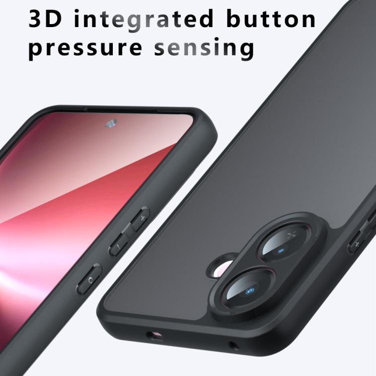 For vivo V60 Lite 5G / 4G Armor Precise Hole PC Hybrid TPU Phone Case - Transparent