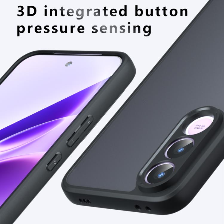 For vivo V70 FE 5G Armor Precise Hole PC Hybrid TPU Phone Case - Transparent