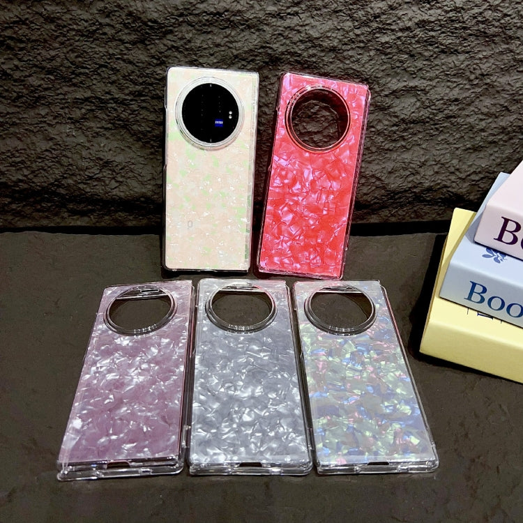 For vivo X Fold3 Pearlescent Shell Texture Phone Case