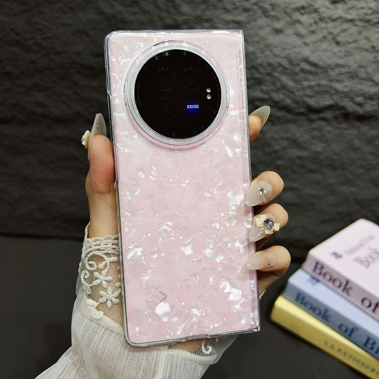 For vivo X Fold3 Pearlescent Shell Texture Phone Case