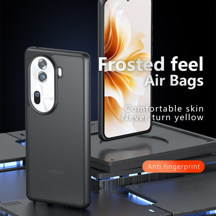 For OPPO Reno11 Pro Global Armor Big Pore PC Hybrid TPU Phone Case - Frosted Black