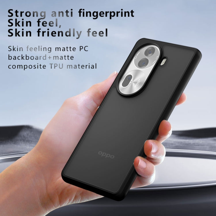 For OPPO Reno11 Pro Global Armor Big Pore PC Hybrid TPU Phone Case - Frosted Black