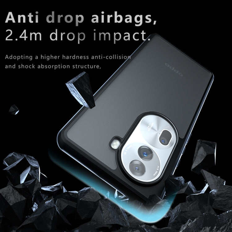 For OPPO Reno11 Pro Global Armor Big Pore PC Hybrid TPU Phone Case - Transparent