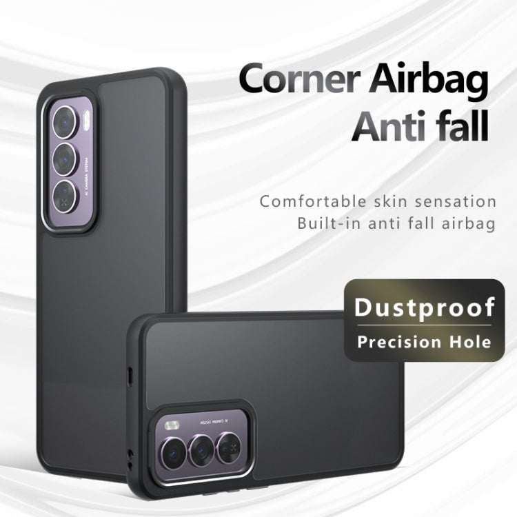 For OPPO Reno12 Pro Global Armor Big Pore PC Hybrid TPU Phone Case - Transparent
