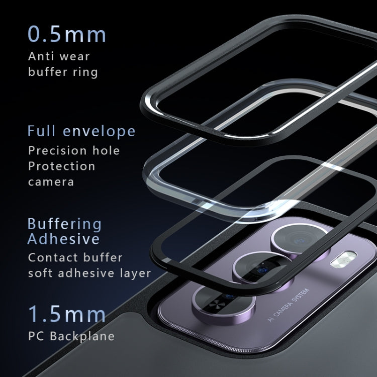 For OPPO Reno12 Pro Global Armor Big Pore PC Hybrid TPU Phone Case - Transparent