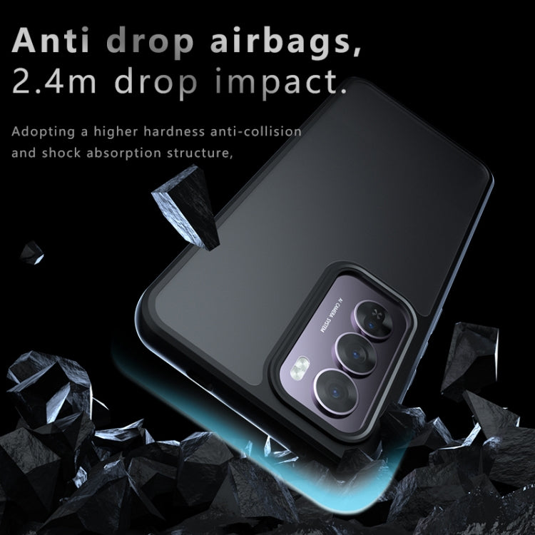 For OPPO Reno12 Pro Global Armor Big Pore PC Hybrid TPU Phone Case - Transparent