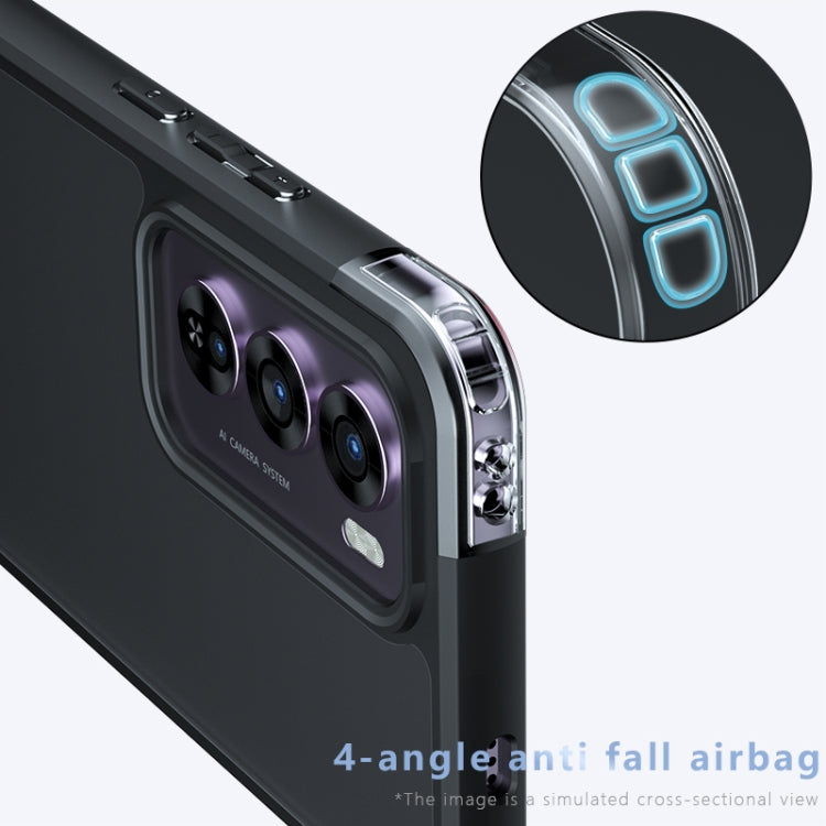 For OPPO Reno12 Pro Global Armor Big Pore PC Hybrid TPU Phone Case - Transparent