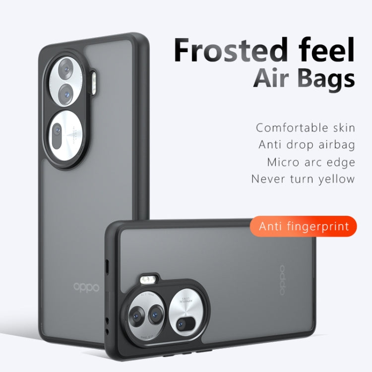 For OPPO Reno11 Pro Global Armor Precise Hole PC Hybrid TPU Phone Case - Frosted Black