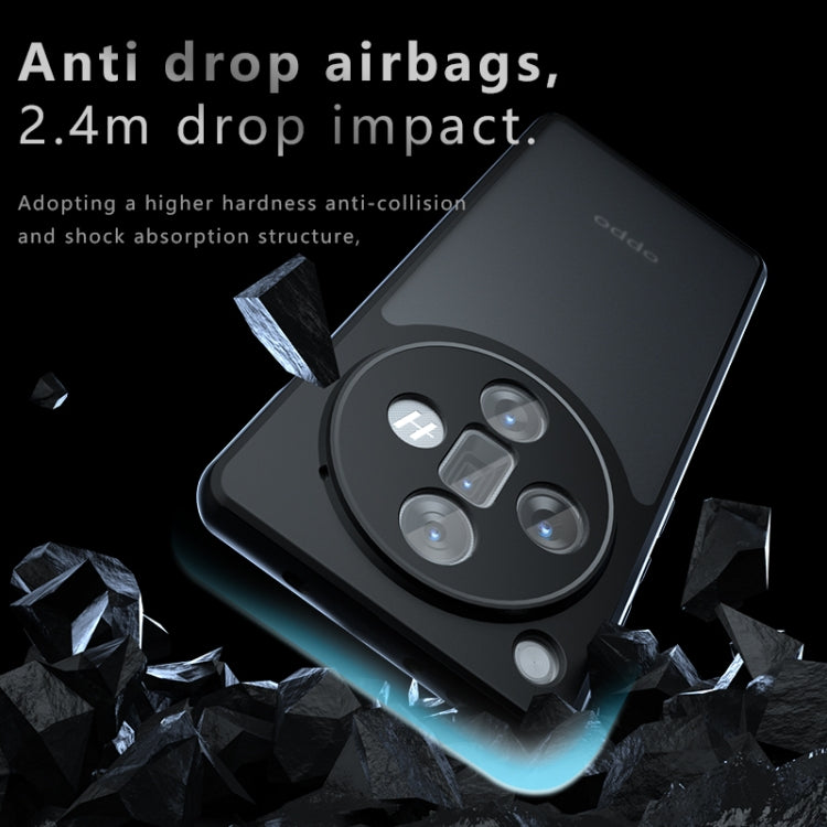 For OPPO Find X7 Ultra Armor Precise Hole PC Hybrid TPU Phone Case - Frosted Black