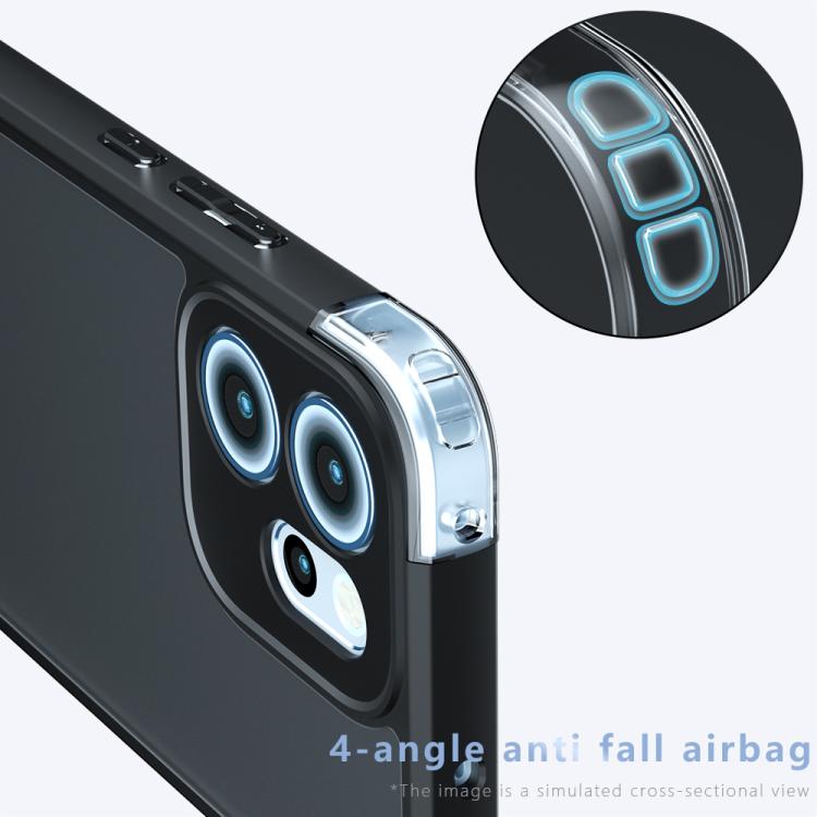 For OPPO Reno14 F 5G Armor Precise Hole PC Hybrid TPU Phone Case - Frosted Black