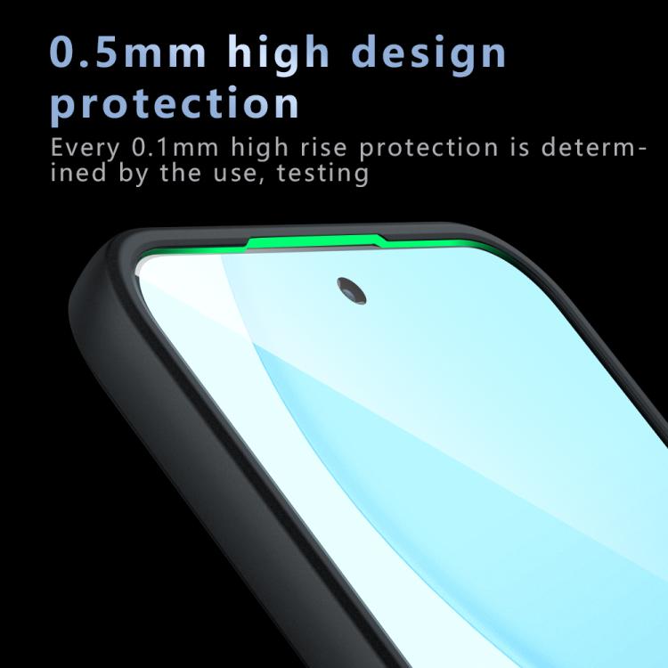 For OPPO Reno14 F 5G Armor Precise Hole PC Hybrid TPU Phone Case - Frosted Black