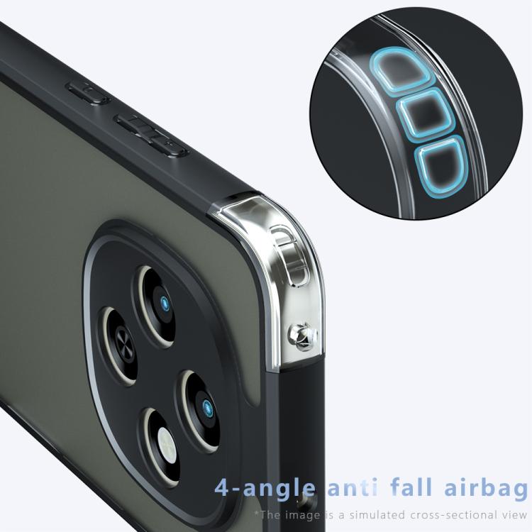 For OPPO F31 Pro 5G Armor Precise Hole PC Hybrid TPU Phone Case - Frosted Black