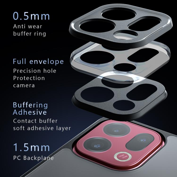 For OPPO Find X9 Armor Precise Hole PC Hybrid TPU Phone Case - Frosted Black