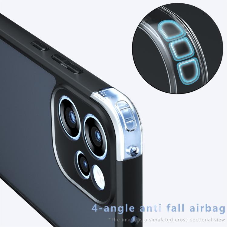 For OPPO Reno15 F 5G Armor Precise Hole PC Hybrid TPU Phone Case - Frosted Black