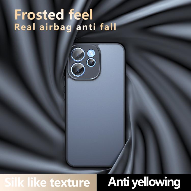 For OPPO Reno15 F 5G Armor Precise Hole PC Hybrid TPU Phone Case - Frosted Black