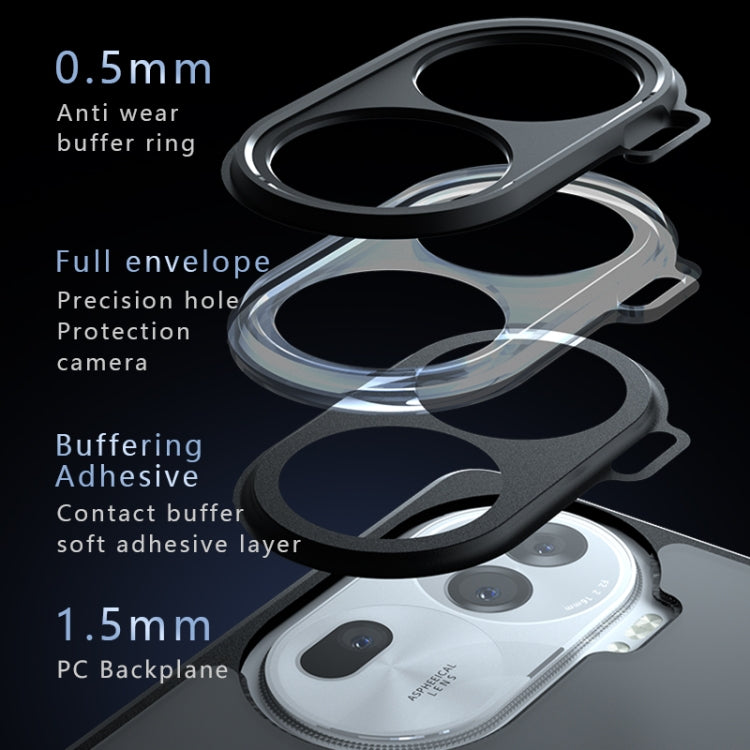 For OPPO Reno11 Pro Global Armor Precise Hole PC Hybrid TPU Phone Case - Transparent