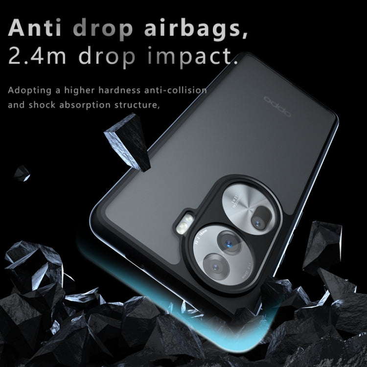 For OPPO Reno11 Pro Global Armor Precise Hole PC Hybrid TPU Phone Case - Transparent