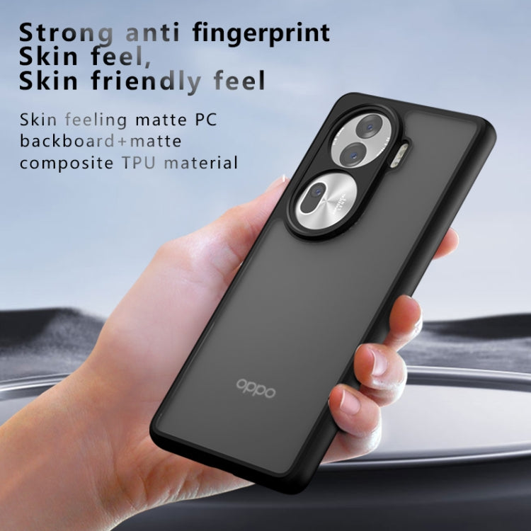 For OPPO Reno11 Pro Global Armor Precise Hole PC Hybrid TPU Phone Case - Transparent