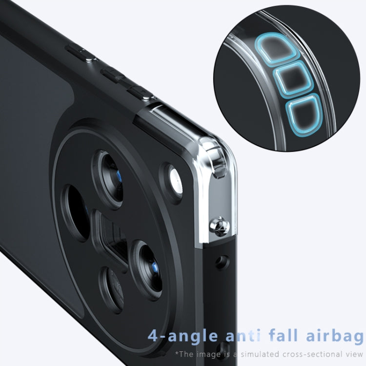 For OPPO Find X7 Ultra Armor Precise Hole PC Hybrid TPU Phone Case - Transparent